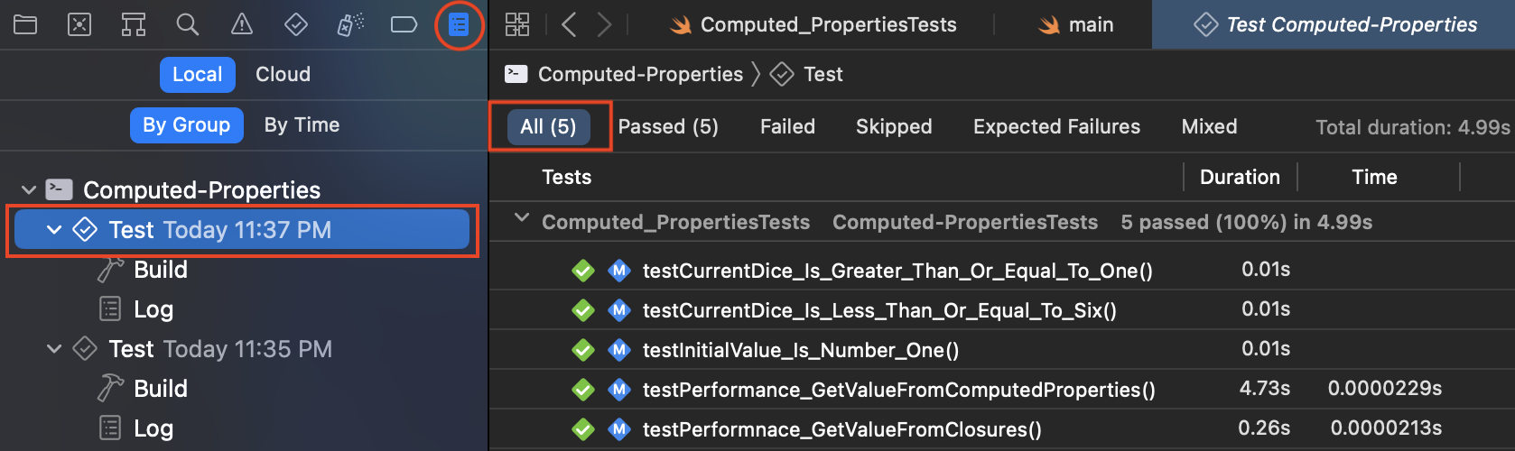 Test Result 1 Pass