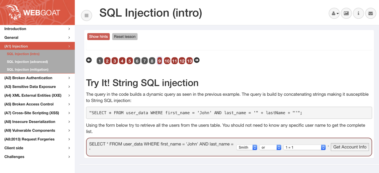 String SQL Injection 1